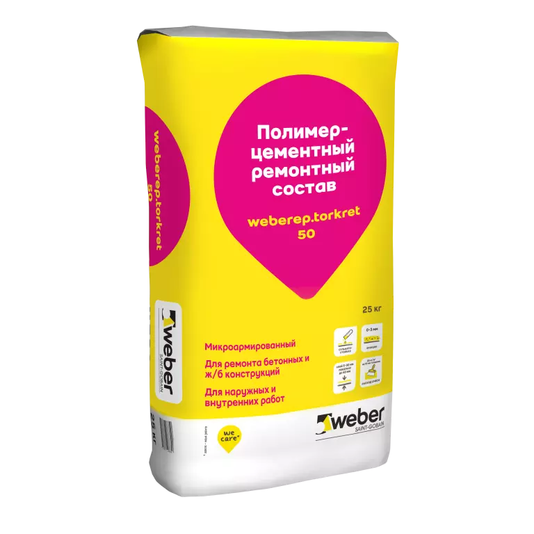 Полимер-цементный ремонтный состав Weberep.torkret 50