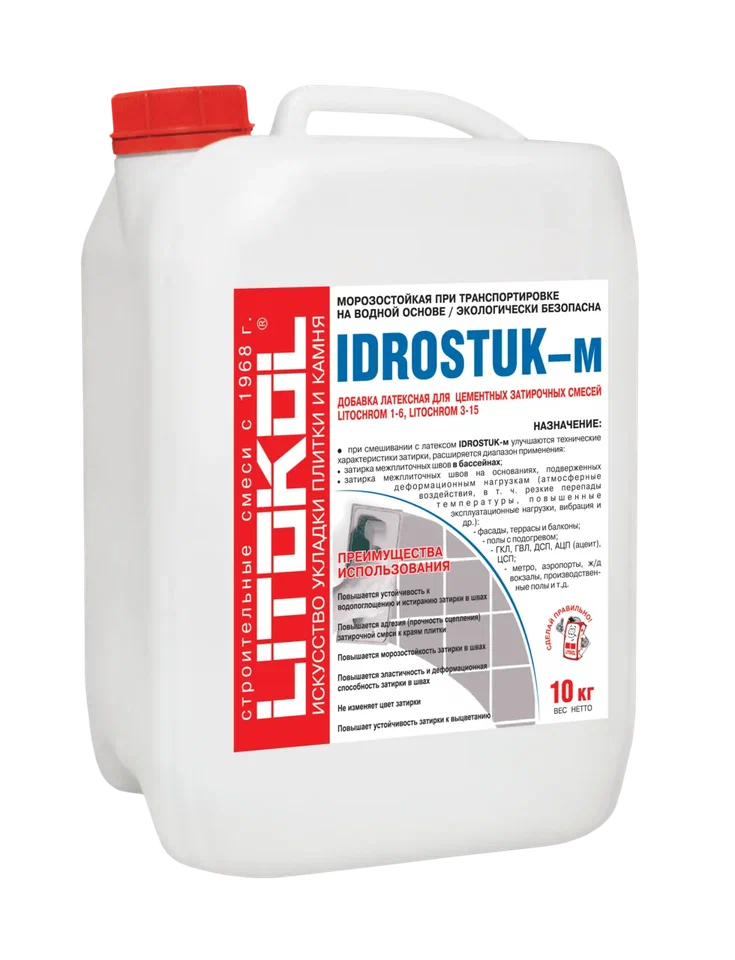 Латексная добавка для затирки IDROSTUK-M