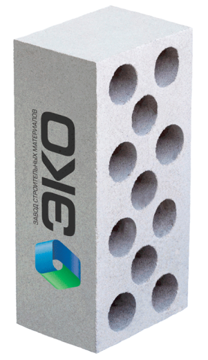 Кирпич силикатный пустотелый рядовой белый Эко