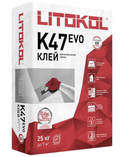Клей для плитки для внутренних работ LITOKOL K47 (класс С0)